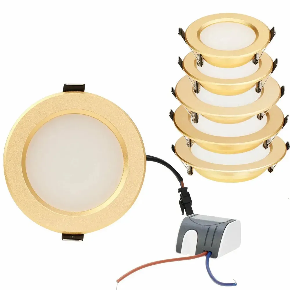 10Pcs High Brightness Round Recessed Ceiling Led Spot 220V 5W 9W 12W15W 18W Commercial Indoor Bedroom Recessed Ceiling Downlight