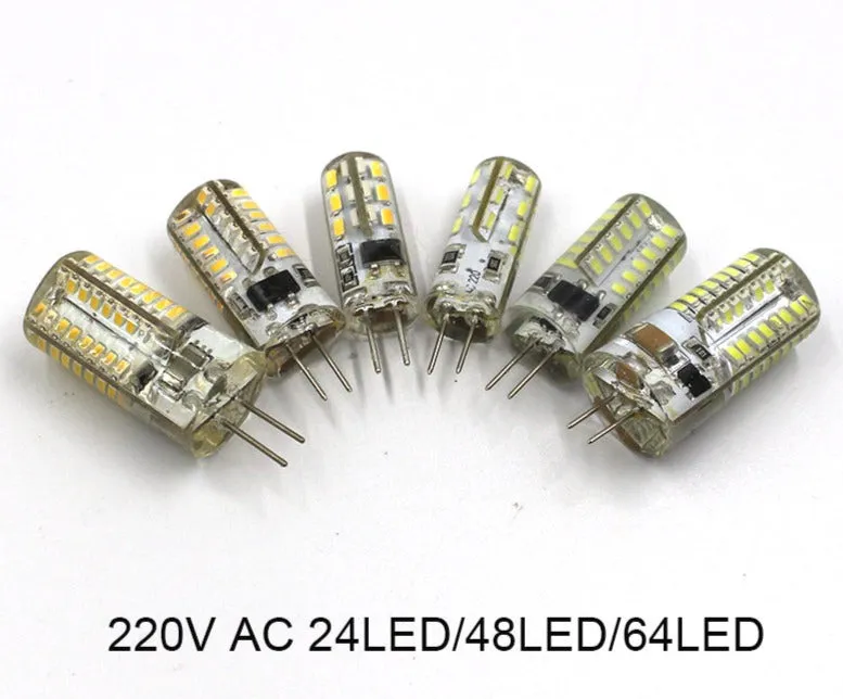 10PCS LED G4 Bulb DC12V AC/DC12V  220V 24LED/48LED/64LED Cold/Warm White