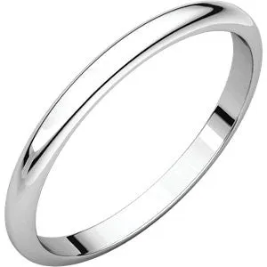 14K Rose 2.5mm Half Round Band