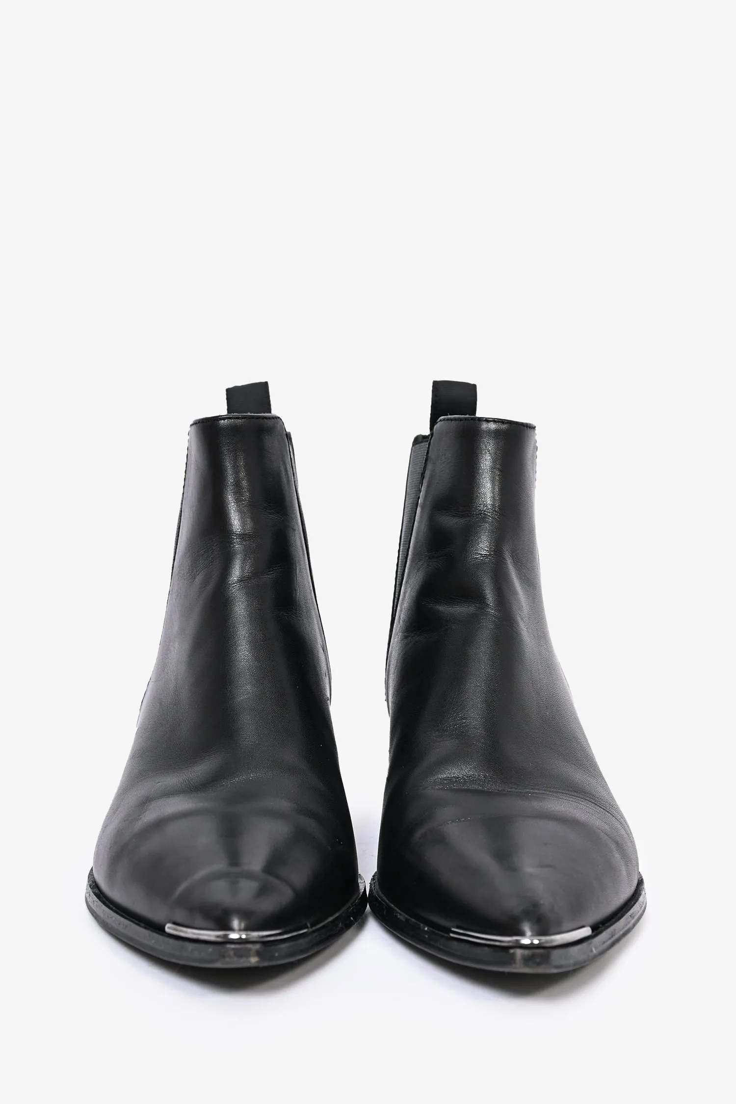 Acne Studios Black Leather 'Jensen' Booties Size 38