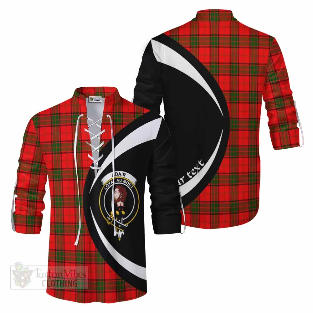 Adair Tartan Ghillie Kilt Shirt with Family Crest Circle Style