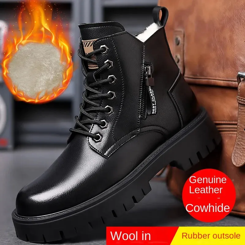 Autumn winter classic warm snow boots men's thick soles non-slip