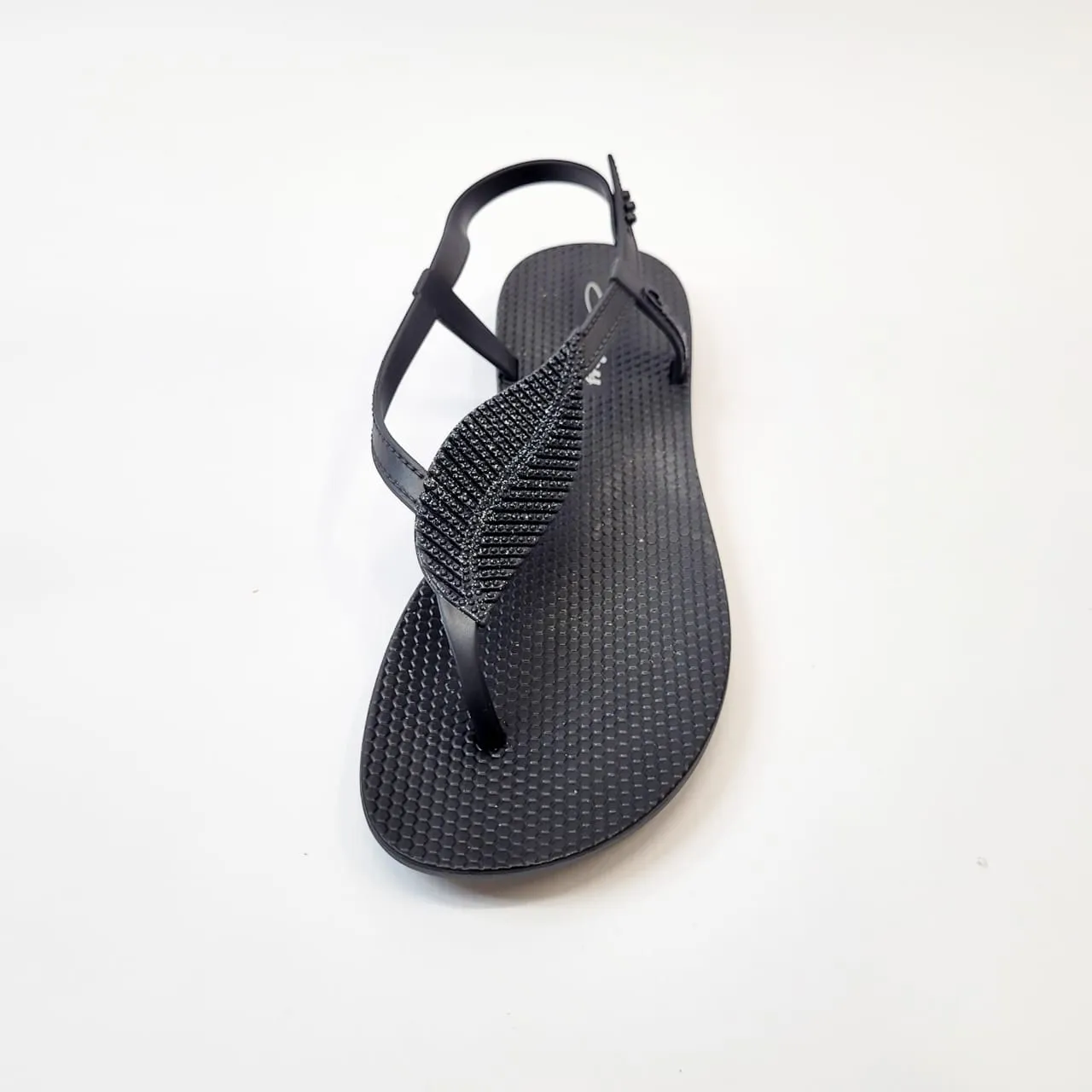 Cheeky cee-cee black leaf sandal