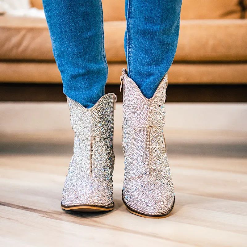 Corkys Shine Bright Boots - Clear Rhinestone FINAL SALE