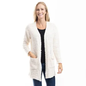 CozyLux Chenille Open Front Cardigan