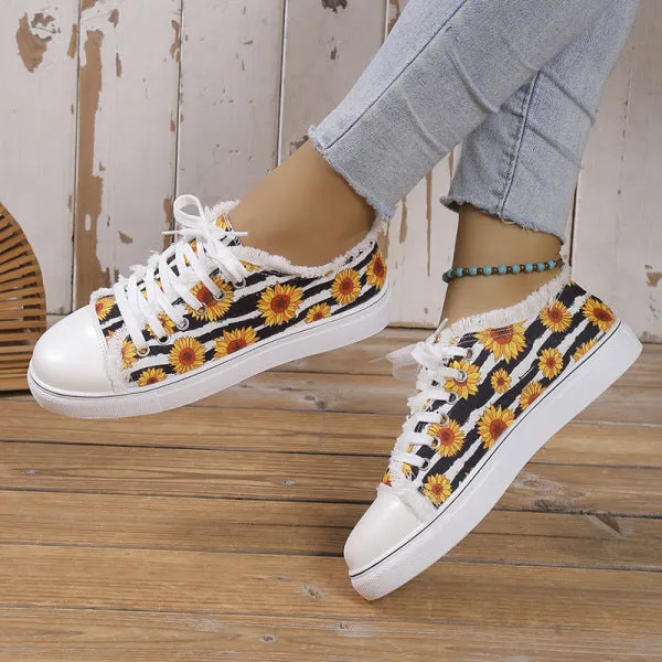 deanwangkt - Halloween Yellow Casual Daily Patchwork Printing Round Comfortable Shoes