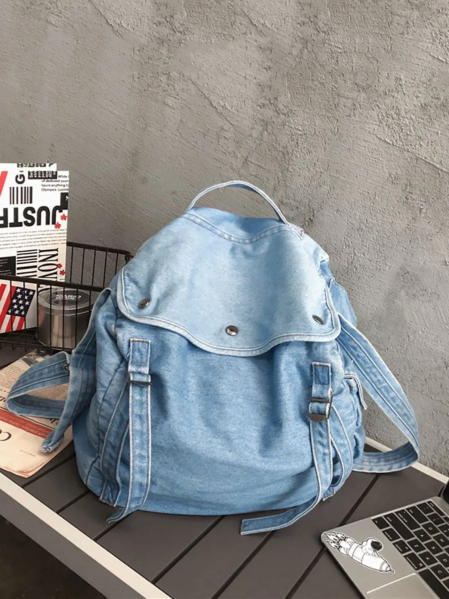 Denim Casual Large Capacity Bag Retro Shoulder Bag