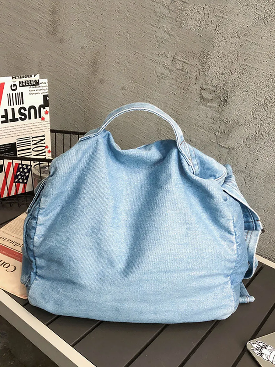 Denim Casual Large Capacity Bag Retro Shoulder Bag