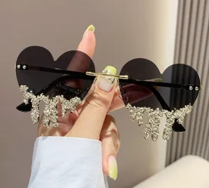 Fashionable and caring sparkling sunglasses