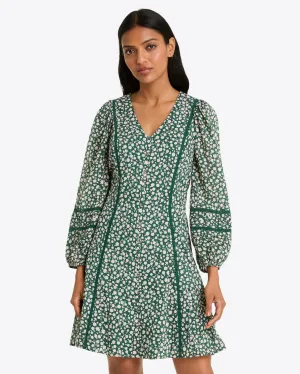 Gwen Long-Sleeve Dress in Gauzy Cotton