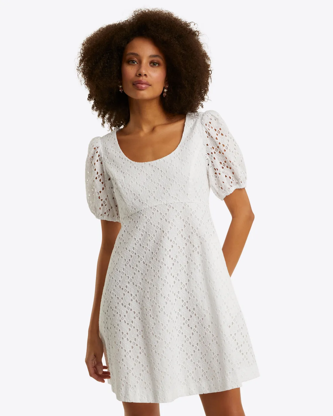 Hailey Babydoll Dress in Eyelet