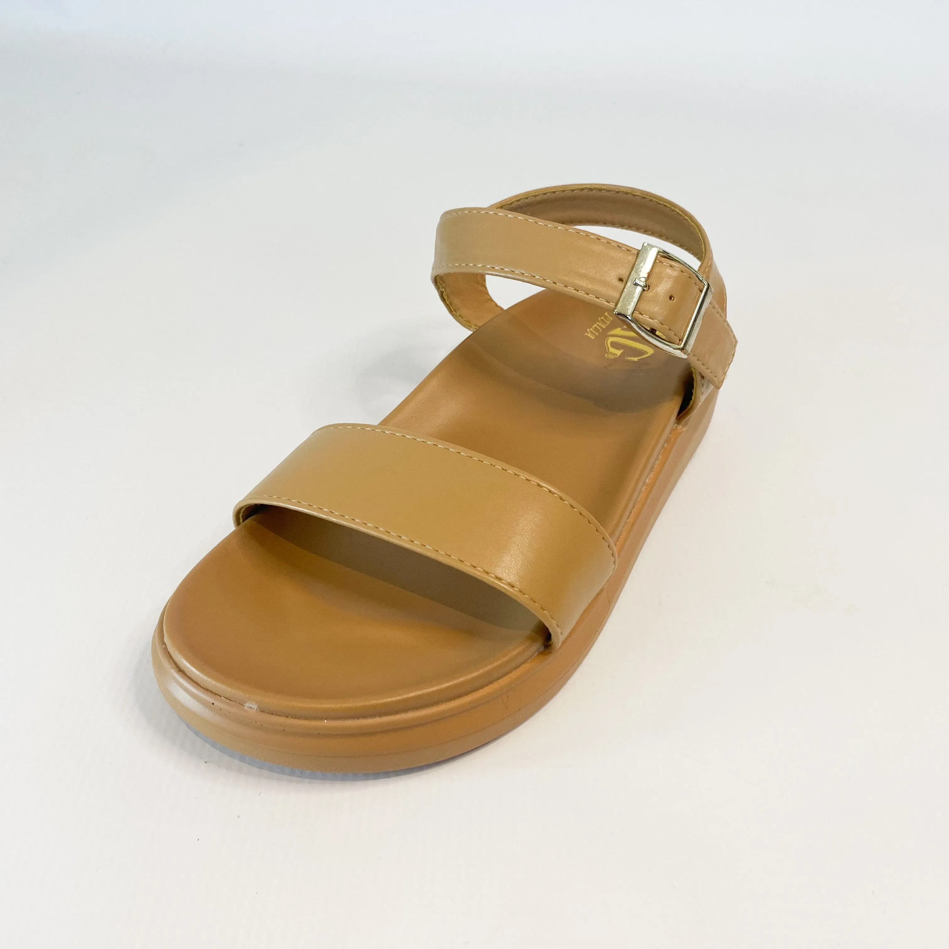 KG taupe ankle strap sandal