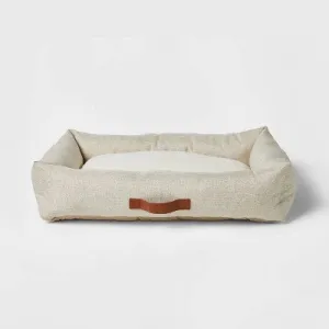 Neutral 4-Sided Bolster Dog Bed - Boots & Barkley - Cream - L