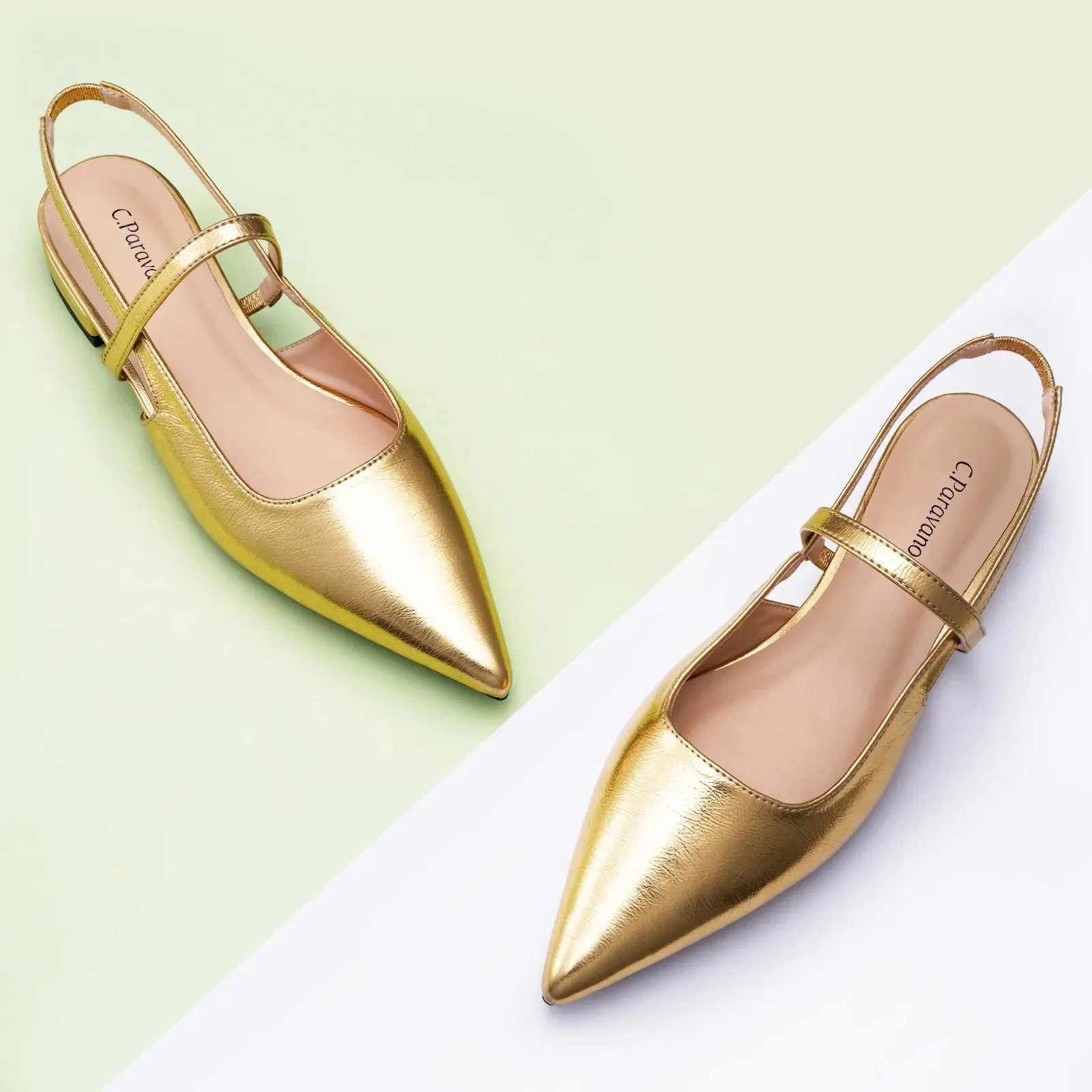 Pointed Toe Slingback Flats (Freya)