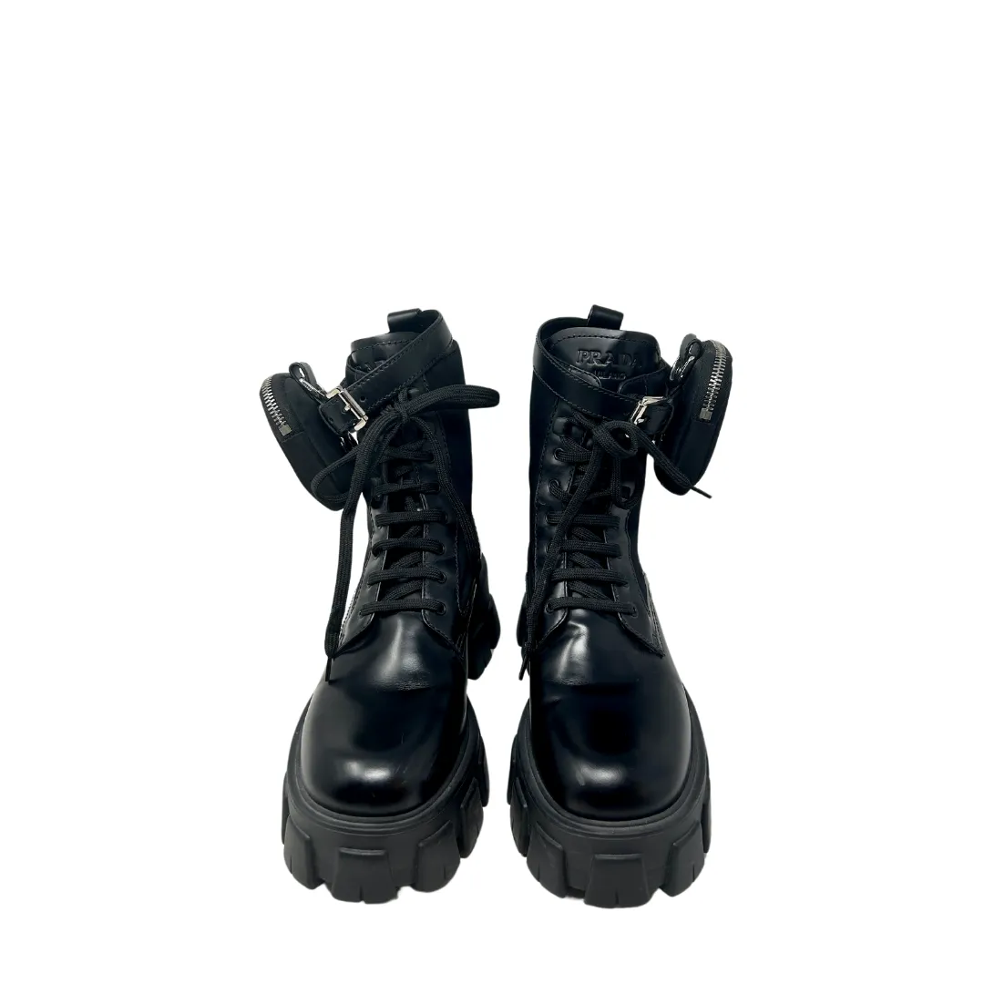 Prada Monolith Re-Nylon Boots with Pouch- Size 39