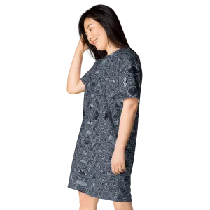 Recursia Alchemical Vision T-Shirt Dress In Blue