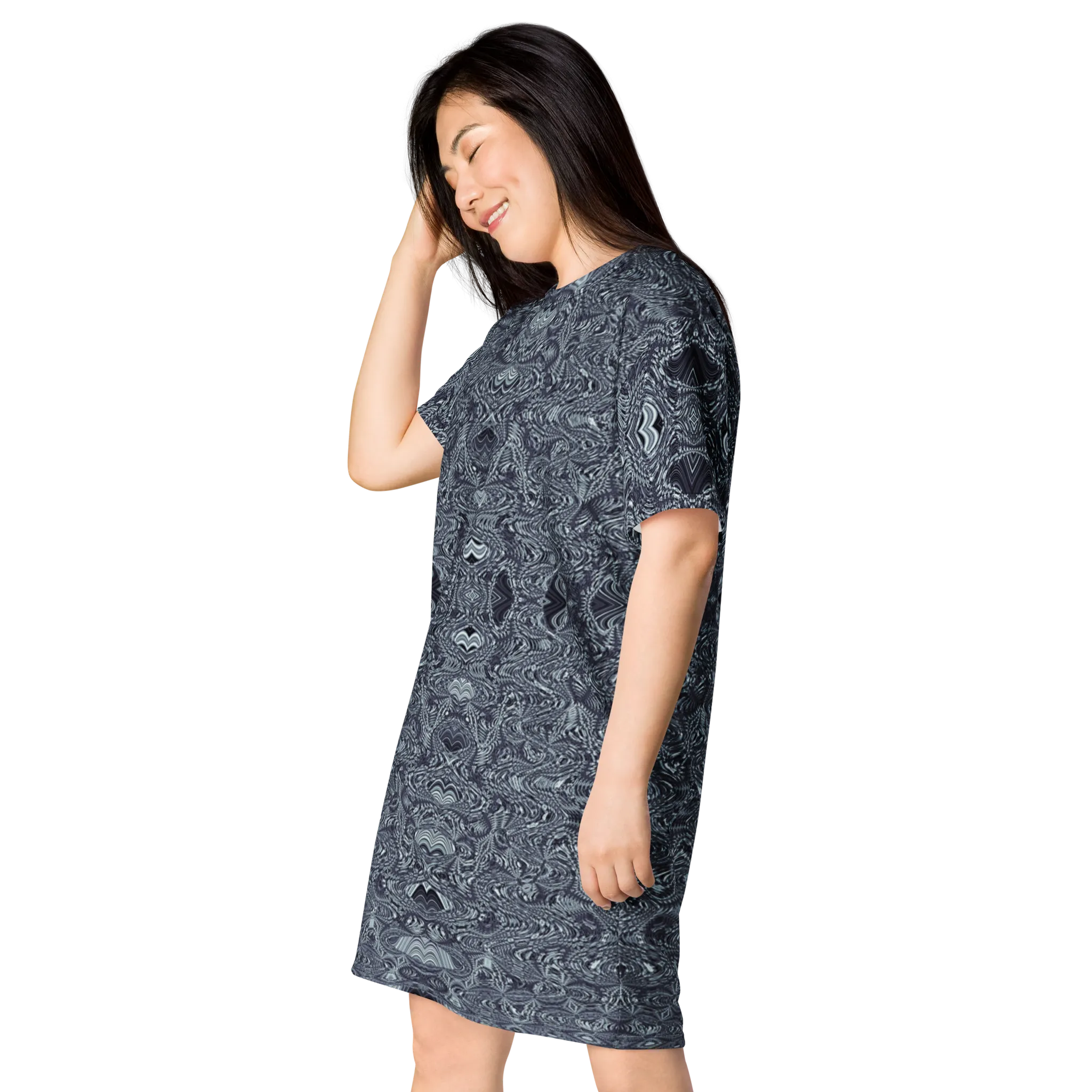 Recursia Alchemical Vision T-Shirt Dress In Blue