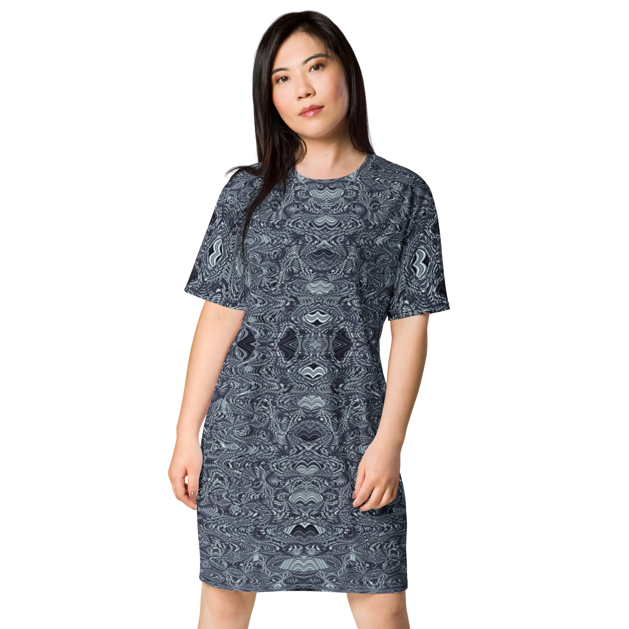 Recursia Alchemical Vision T-Shirt Dress In Blue