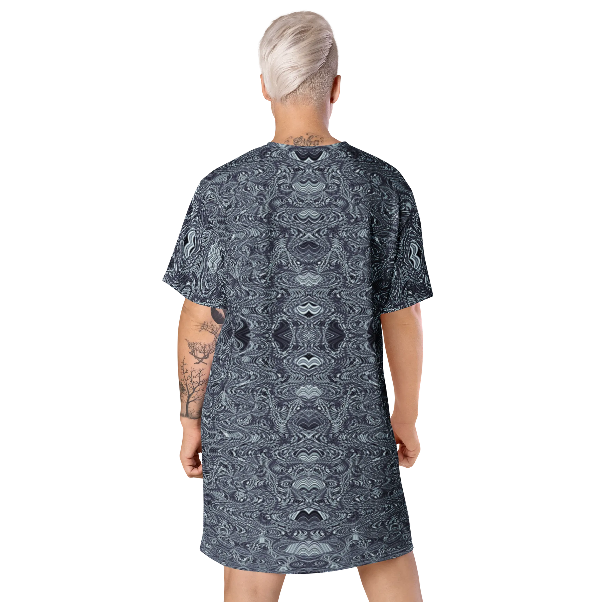 Recursia Alchemical Vision T-Shirt Dress In Blue