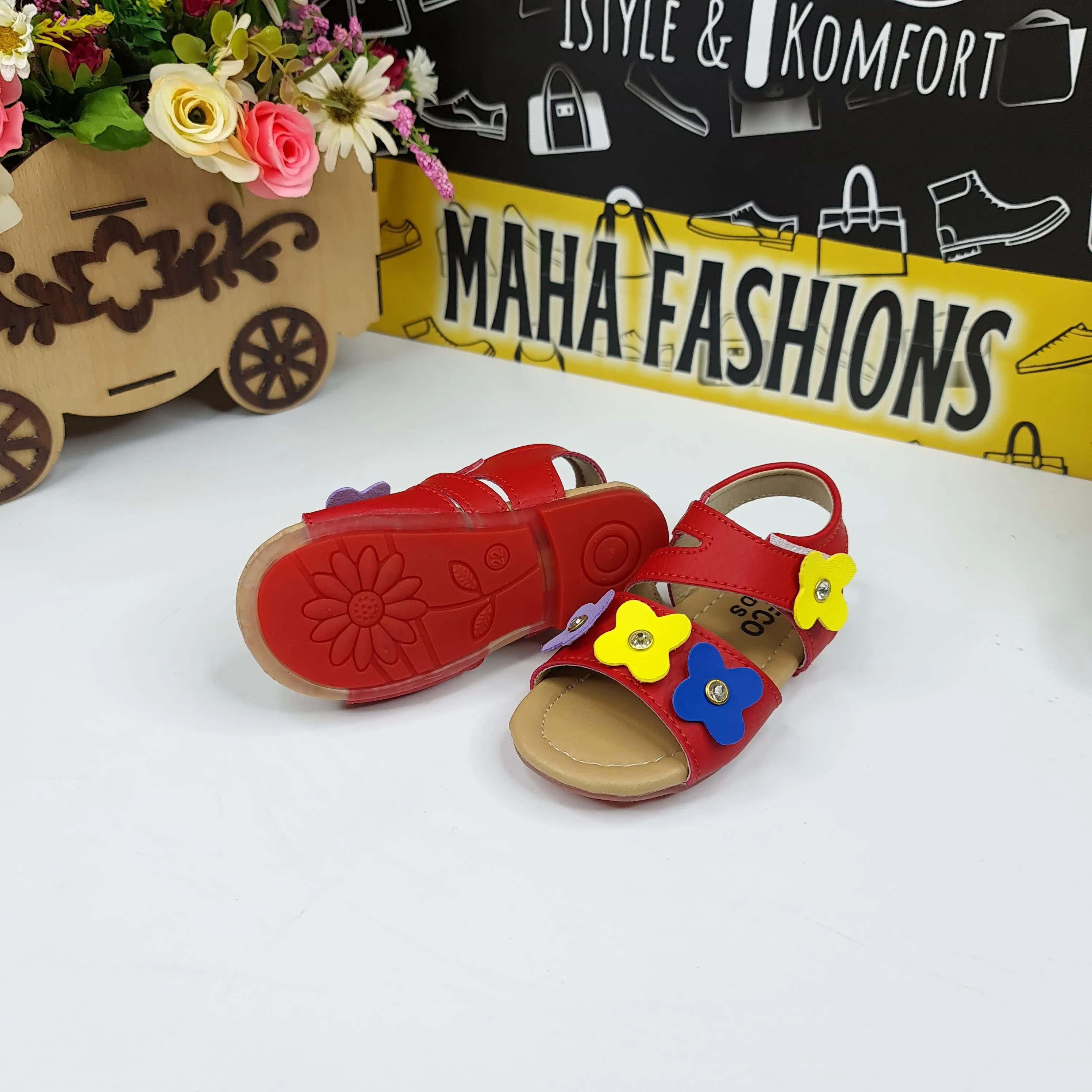 Red Kids Sandals