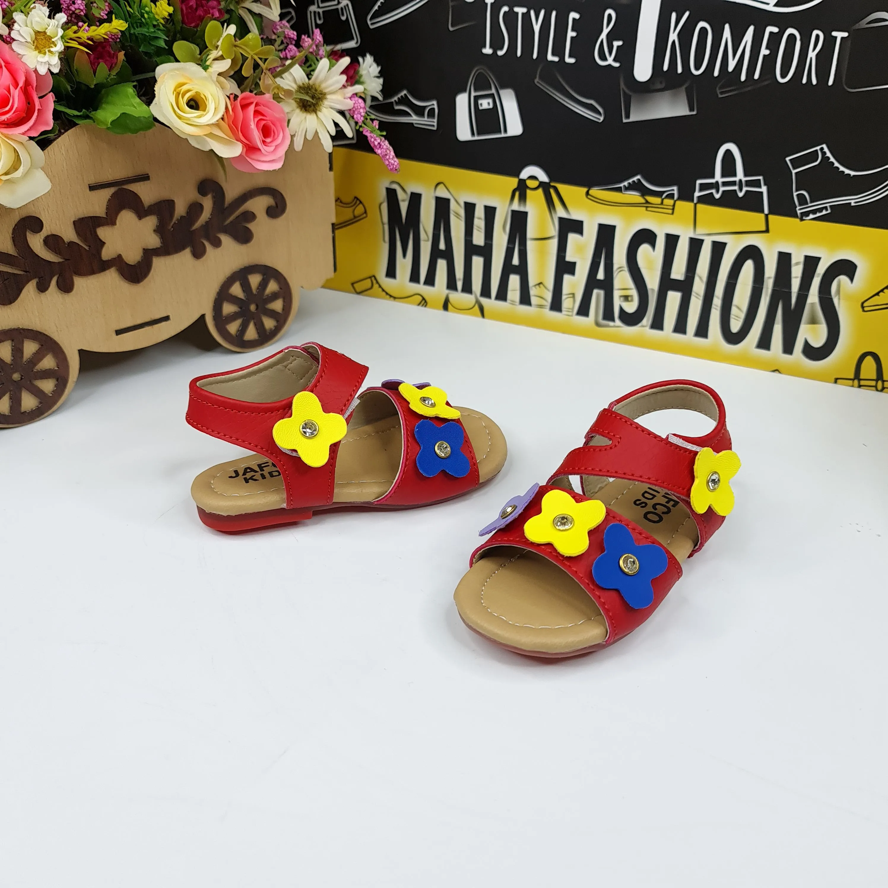 Red Kids Sandals