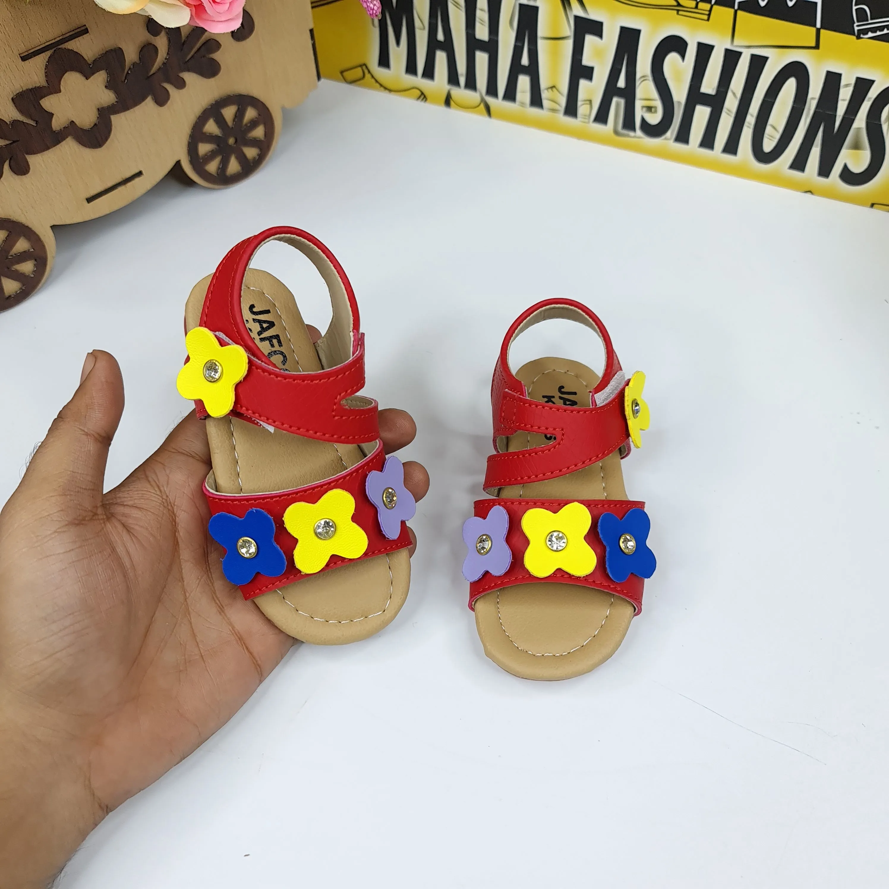 Red Kids Sandals