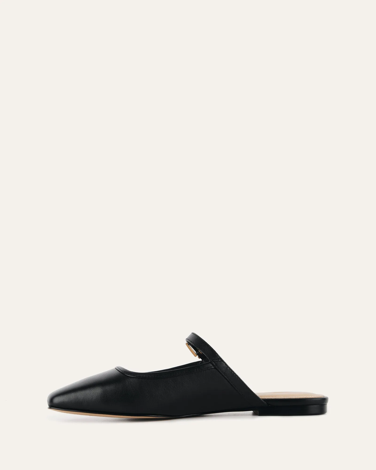 SAMMY DRESS FLATS BLACK LEATHER