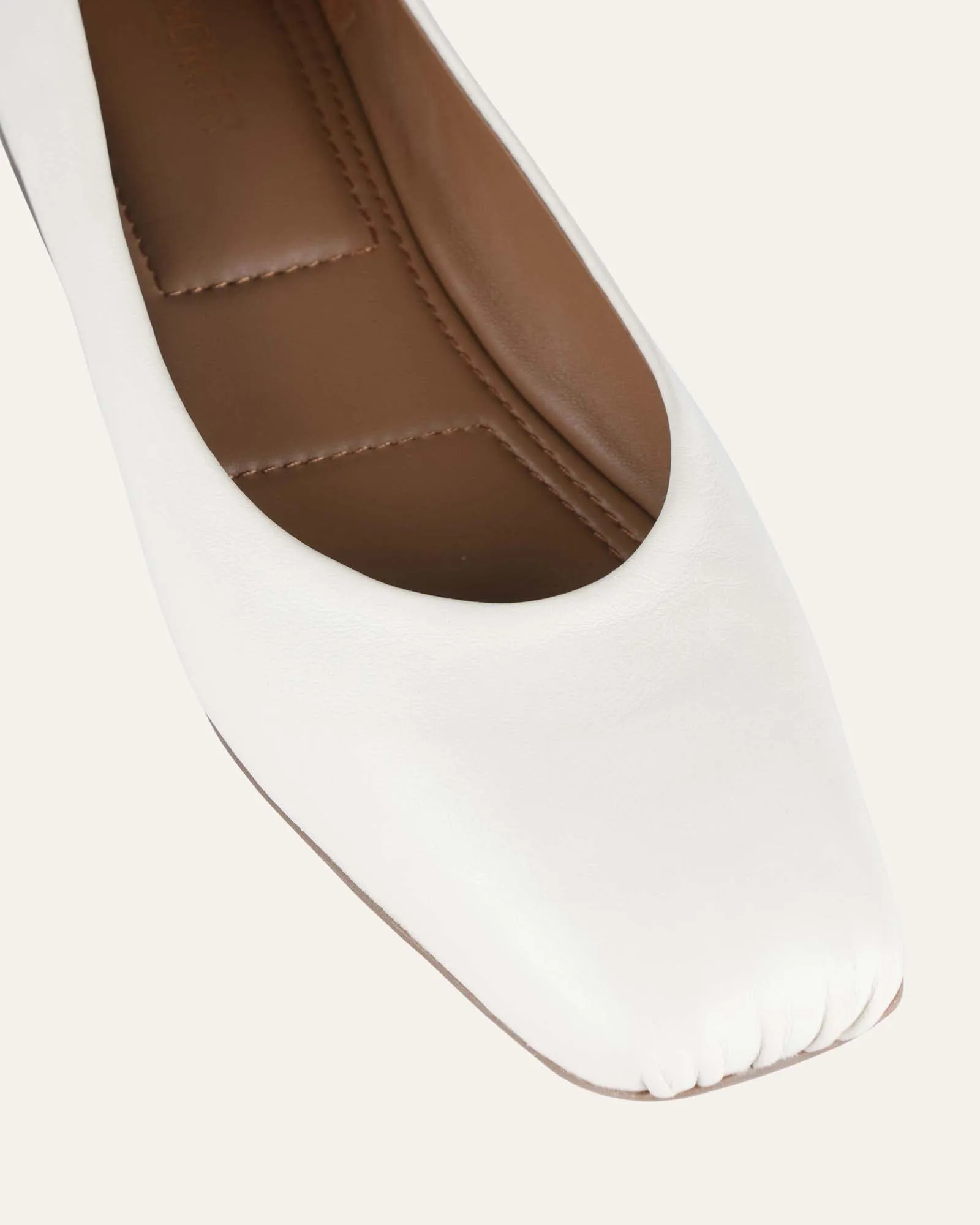 SIERRA CASUAL FLATS OFF WHITE LEATHER