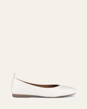 SIERRA CASUAL FLATS OFF WHITE LEATHER