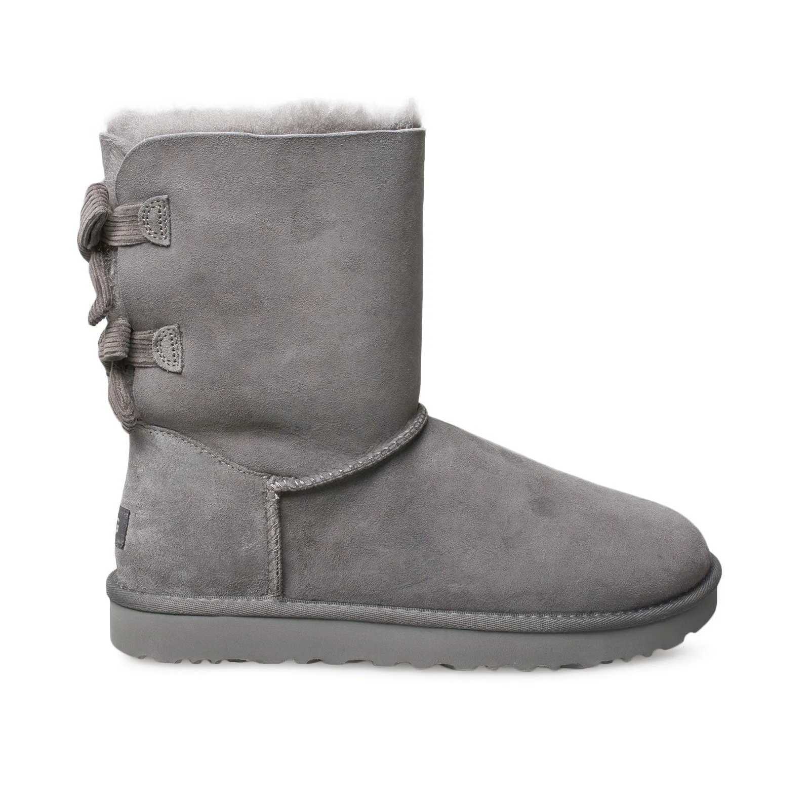 UGG Bailey Bow Corduroy Grey Boots - Women's