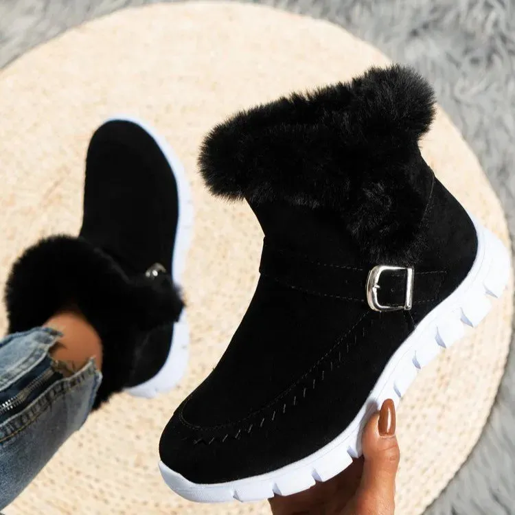 Winter Women Fur Warm Chelsea Snow Boots Casual Shoes New